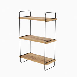 Hanah Home Estantería Industrial de Pared Pino Atlántico 40x66x20 cm Tablero Melamina y Metal